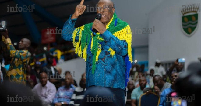 Infatigable, Albert Ondo Ossa a terminé tard dans la nuit sa série de meetings dans l’hinterland