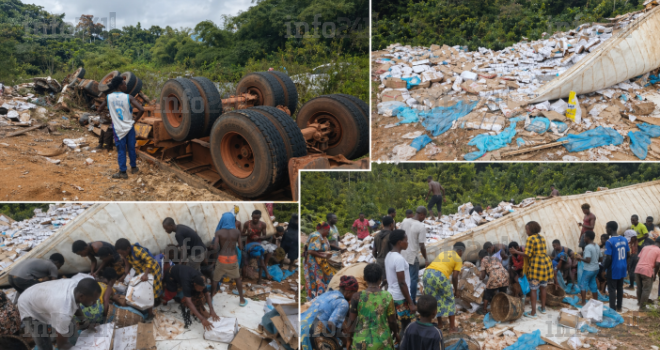 Gabon&nbsp;: Un mort dans un effroyable accident de camion à la redoutée descente de Lipaka 2