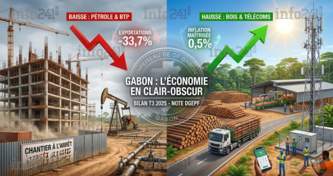 Gabon&nbsp;: Pétrole en berne, BTP en chute libre et les exportations s’effondrent au 3e trimestre 2025