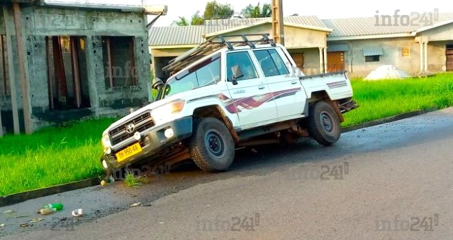 Port-Gentil&nbsp;: Un chauffeur rate de tuer des passants et finit sa course dans un caniveau