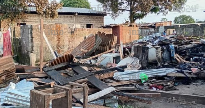 Port-Gentil&nbsp;: Un incendie ravage trois habitations, des familles gabonaises à la belle étoile