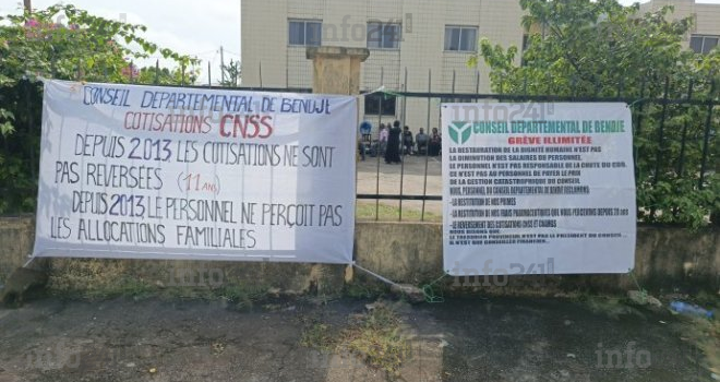 Bendjé&nbsp;: Les agents du Conseil départemental en grève, réclament 5 mois d’arriérés de salaire