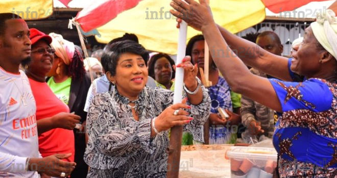 Port-Gentil&nbsp;: Justine Libimbi épouse Mihindou au contact des femmes de la ville