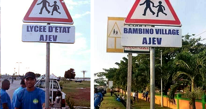 L’AJEV se substitue aux pouvoirs publics et érige des panneaux à sa gloire à Libreville