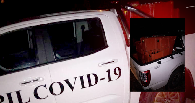 Un véhicule du Copil du Gabon surpris avec plusieurs casiers des boissons alcoolisées