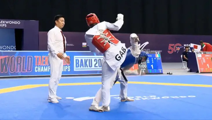 Mondiaux de taekwondo 2023&nbsp;: Anthony Obame sorti du tournoi par son ami Cheick Sallah Cissé